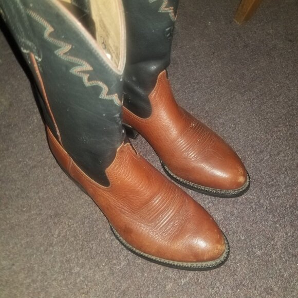 ARIAT EUC MENS 34693 WESTERN COWBOY LEATHER HEELED BOOTS - Picture 8 of 11